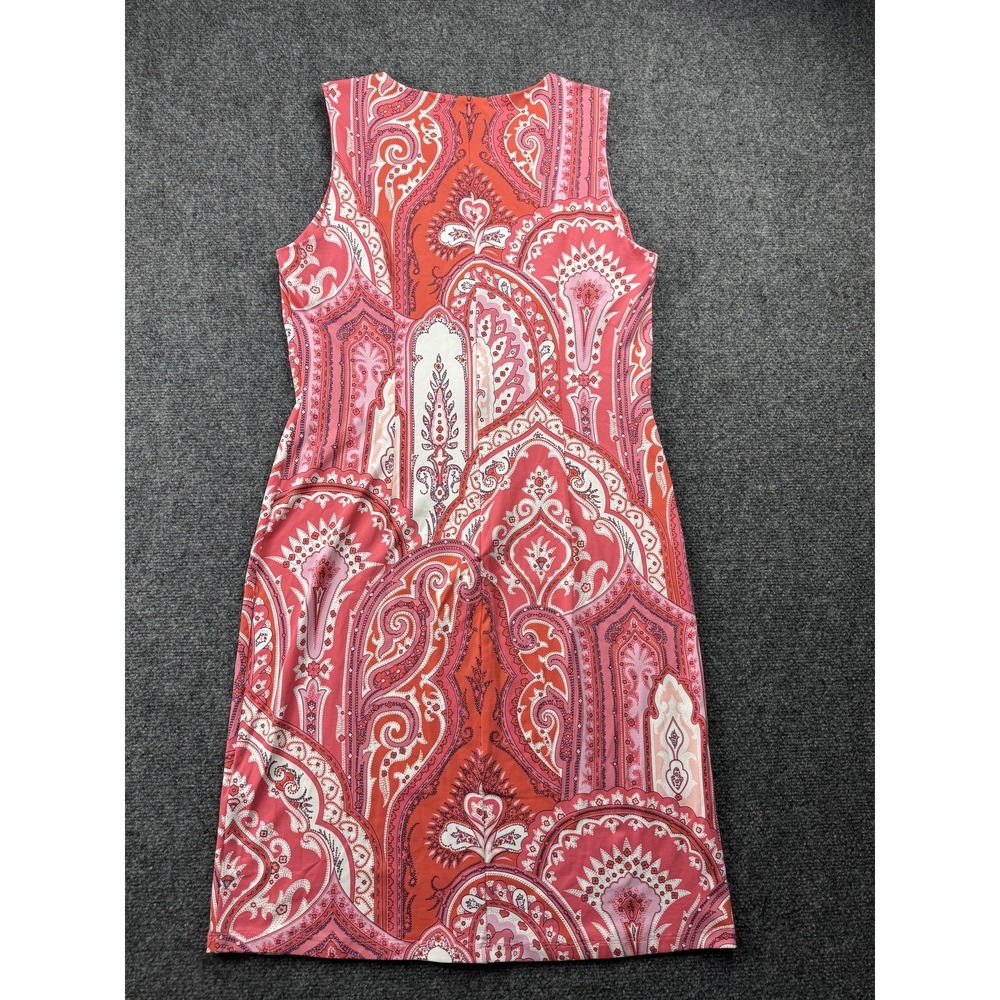 J McLaughlin Dress Womens Medium Paisley Sleeveless Sheath Stretch Summer Casual - Picture 3 of 9